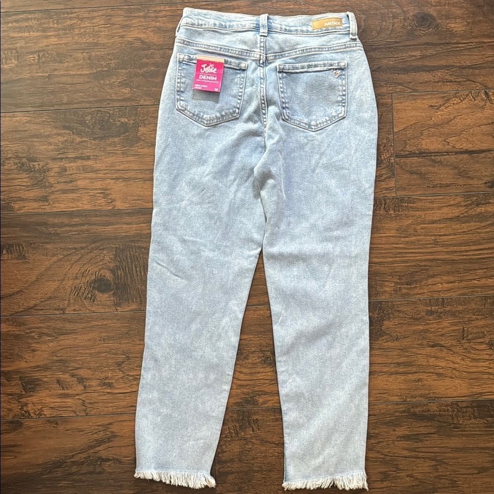 NWT Justice Denim mini mom Jean size 16 (RF10) - Picture 8 of 8